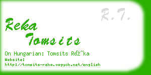 reka tomsits business card